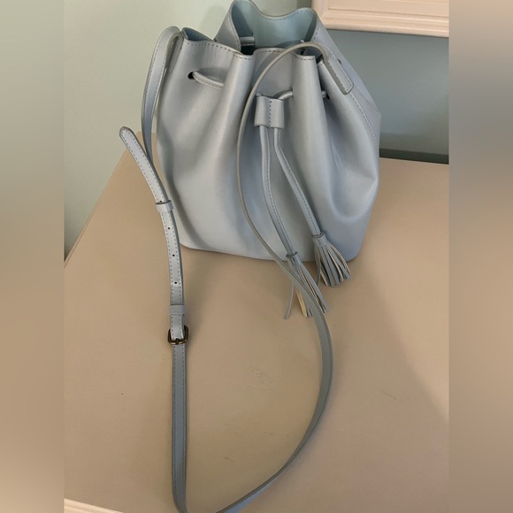 J. Crew Factory Light Blue Bucket Bag With Adjustable Straps - Picture 4 of 7
